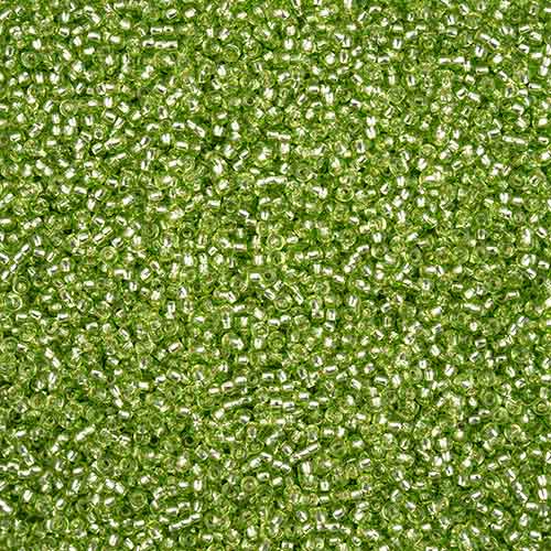 11/0 - SB43295 Silverlined Green Solgel · Preciosa Seed Beads