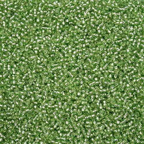 11/0 - SB43296 Silverlined Dark Green Solgel · Preciosa Seed Beads