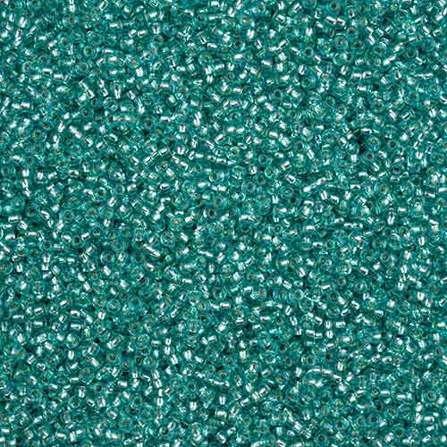 11/0 - SB43298 Silverlined Turquoise Solgel · Preciosa rocaille