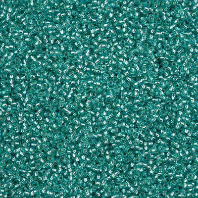 11/0 - SB43298 Silverlined Turquoise Solgel · Preciosa rocaille