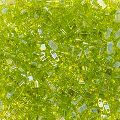 Miyuki Quarter TILA® - QTL0258 Transparent Chartreuse AB
