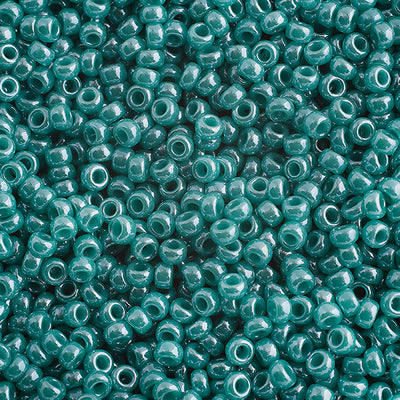 Miyuki Seed Beads 11/0 - SB0435 Turquoise Green Opaque Luster Galvanized