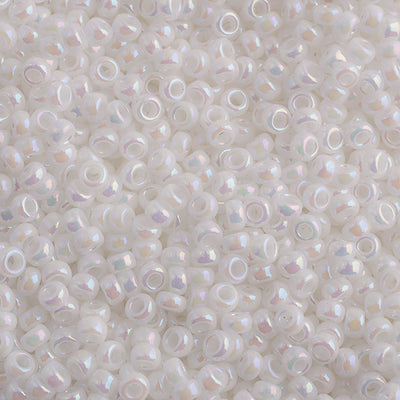 Miyuki Seed Beads 11/0 - SB0471 Opaque White Pearl AB