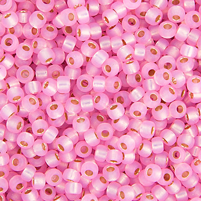 Miyuki Seed Beads 15/0 - SB0643 Pink Silver Lined Dyed Alabaster