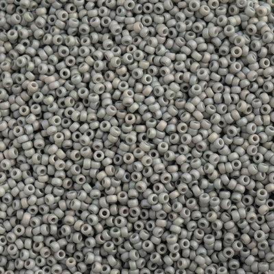 Miyuki Seed Beads 15/0 - SB4705 Opaque Frosted Glazed Rainbow Grey Matte AB