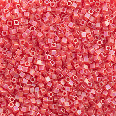 Miyuki Square Beads 1,8 mm - SQB0141FR Transparent Ruby Transparent AB Matte