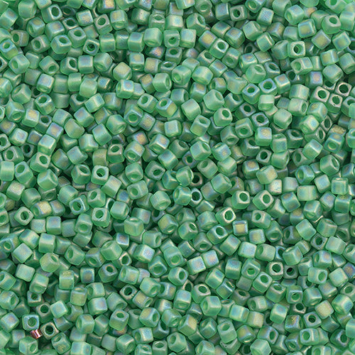 Miyuki Square Beads 1,8 mm - SQB0146FR Transparent Frost Green Rainbow