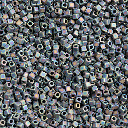 Miyuki Cube 1.8 mm - SQB0401FR Gris-noir mat AB Opaque