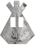 45x35 mm - Teepee Conchos - Nickel (10 un)