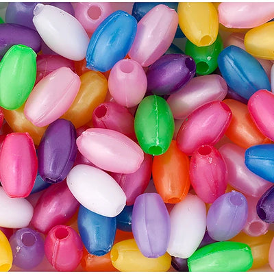 9x6mm - Plastic Oval Beads  · 1000 pcs