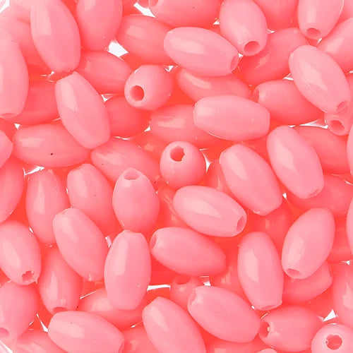 9x6mm - Plastic Oval Beads  · 1000 pcs