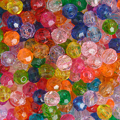 6mm - Perle à facettes en acrylique • 1000 pcs