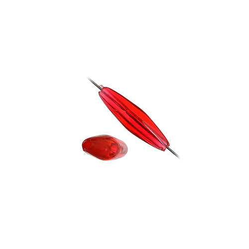 20x6 mm - Perles spaghetti de plastique transparent - 1000 un