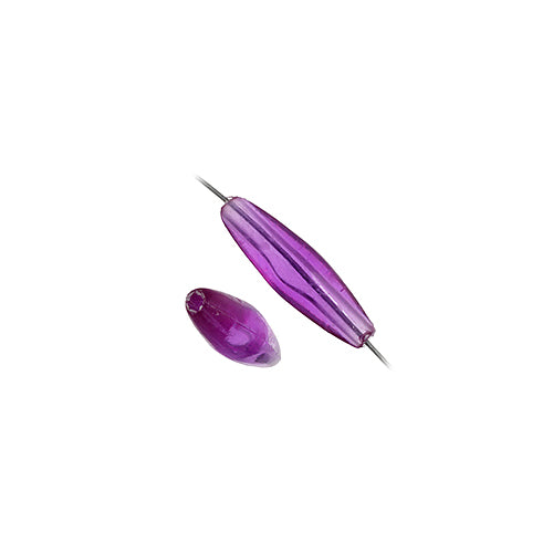 20x6 mm - Perles spaghetti de plastique transparent - 1000 un