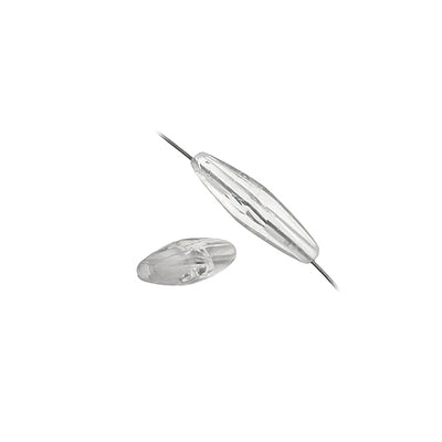 20x6 mm - Perles spaghetti de plastique transparent - 1000 un
