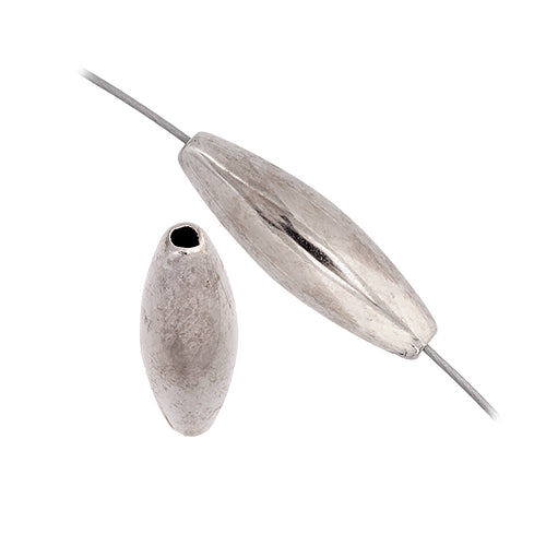 20x6 mm - Perles Spaghetti en plastique opaque métallisé - 500 un