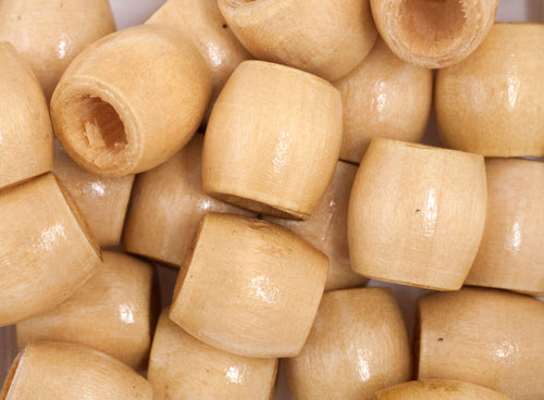 100 pcs / Wooden Beads / Barrel / 12 x 12 mm