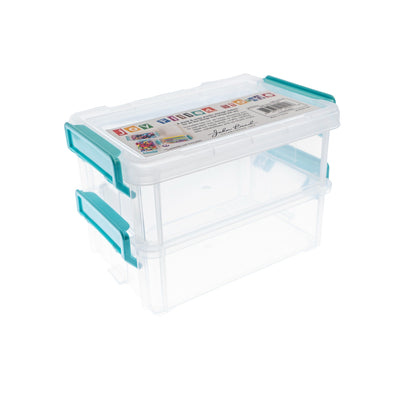 5.5x4x2 in • 2 Clear containers Stackable