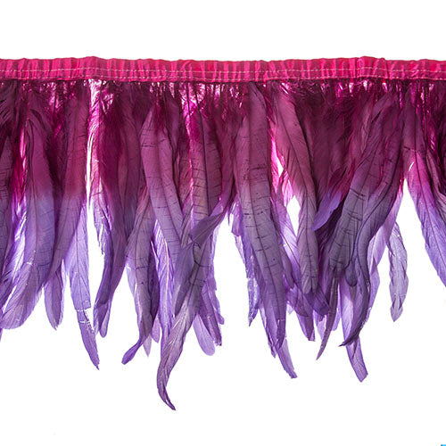  two tone rooster feather strip sewn on • 10-12 inch