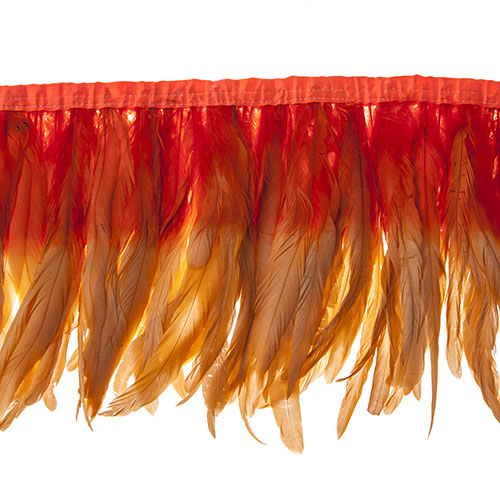  two tone rooster feather strip sewn on • 10-12 inch