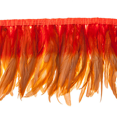  two tone rooster feather strip sewn on • 10-12 inch