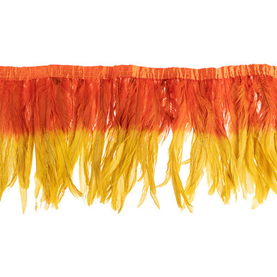  two tone rooster feather strip sewn on • 10-12 inch