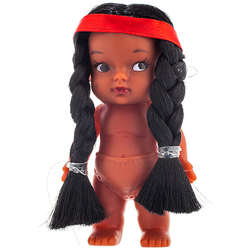 3½ in - Native doll with braided hair / PN125