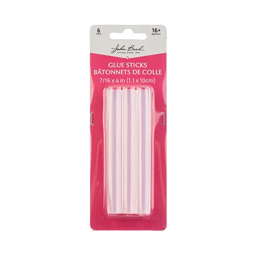 Bâtonnets de colle transparent - 7/16 x 4po - 6 pcs