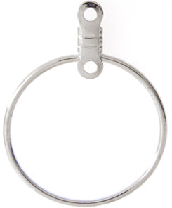Boucles d'oreilles avec anneau couleur nickel - LF/NF (100 un)