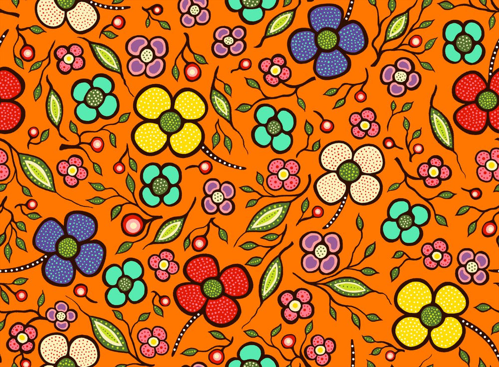 Abondance AA0003 - Orange Tissu 100% coton designer