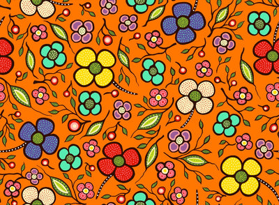 Abondance AA0003 - Orange Tissu 100% coton designer