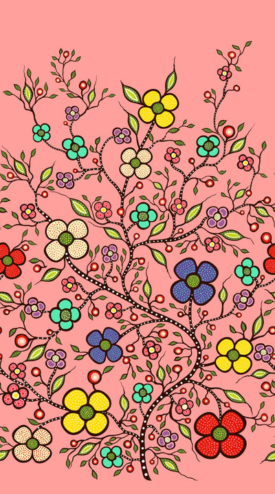 Abundance AA0003 - Coral 100% Cotton Designer