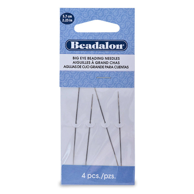 2.25in - 5.7cm - Big Eye Stainless Steel · Beading Needle · 4 pcs