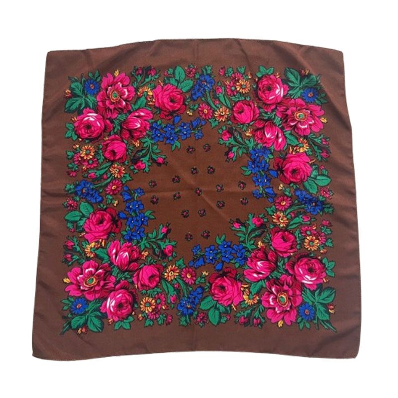 Kukum scarf - Floral motif · 30 x 30 inches
