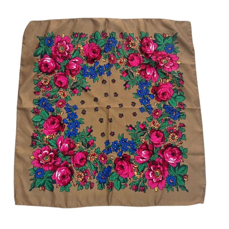 Kukum scarf - Floral motif · 30 x 30 inches