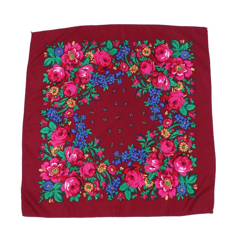 Kukum scarf - Floral motif · 30 x 30 inches