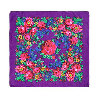 Kukum scarf - Floral motif · 30 x 30 inches