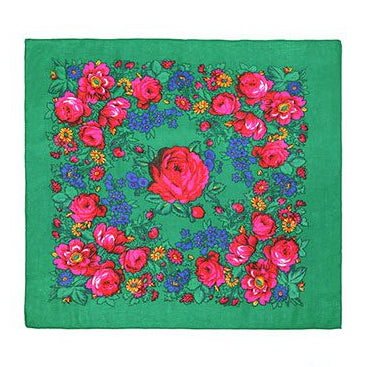Kukum scarf - Floral motif · 30 x 30 inches