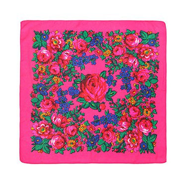 Kukum scarf - Floral motif · 30 x 30 inches