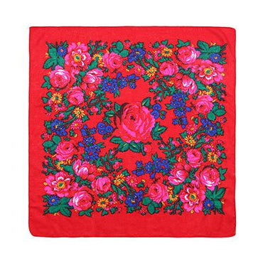 Kukum scarf - Floral motif · 30 x 30 inches