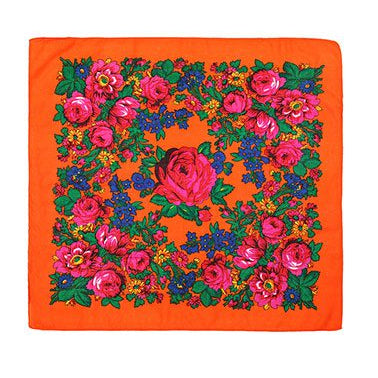 Kukum scarf - Floral motif · 30 x 30 inches