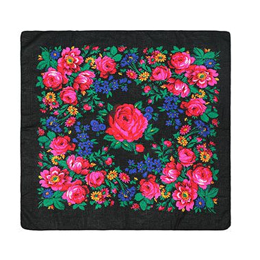 Kukum scarf - Floral motif · 30 x 30 inches