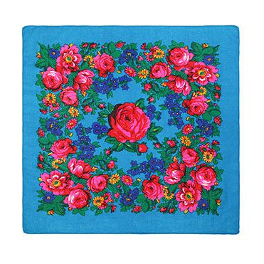 Kukum scarf - Floral motif · 30 x 30 inches