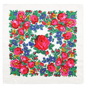 Foulard Kukum · Motif floral · 60 x 60 pouces
