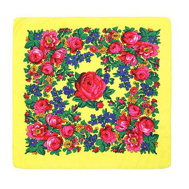 Kukum scarf - Floral motif · 30 x 30 inches