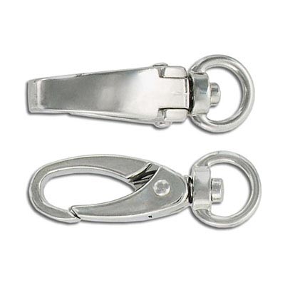 37 mm - Fancy Swivel Clasp / Rhodium Imitation (12un)