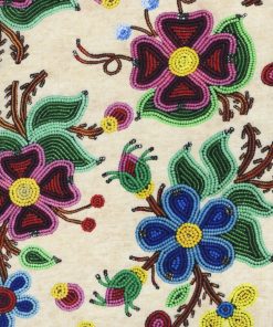 Les fleurs perlées de Muskwa CBFLB03 - Beige Tissu 100% coton designer