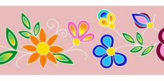 38mm -  Single Face Blooms Satin Ribbon 