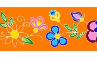 38mm -  Single Face Blooms Satin Ribbon 