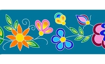 38mm -  Single Face Blooms Satin Ribbon 